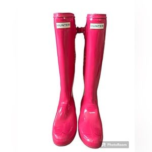 Hunter tall boots Barbie pink!